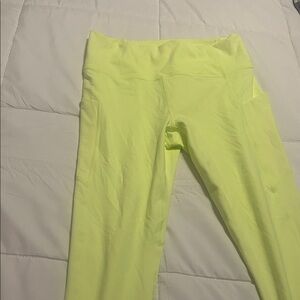 PureLuxe by Fabletics Neon Yellow Athletic leggings with pockets